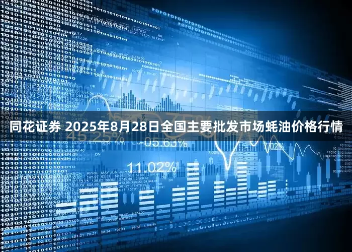 同花证券 2025年8月28日全国主要批发市场蚝油价格行情